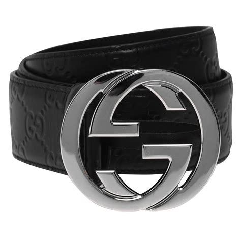 gucci interlocked embossed belt